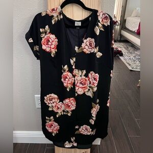 A new day black floral dress